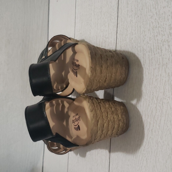 Spring Steps 38 sling back open toe wedges espadrilles - Picture 4 of 7